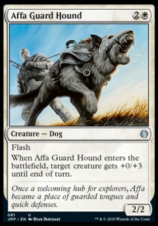 (081) Magic The Gathering Jumpstart Single: Affa Guard Hound  Uncommon
