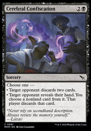 (081) Magic The Gathering Murders at Karlov Manor Single: Cerebral Confiscation Holo Common