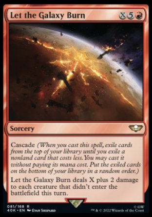 (081) Magic The Gathering Universes Beyond: Warhammer 40000 Single: Let the Galaxy Burn  Rare
