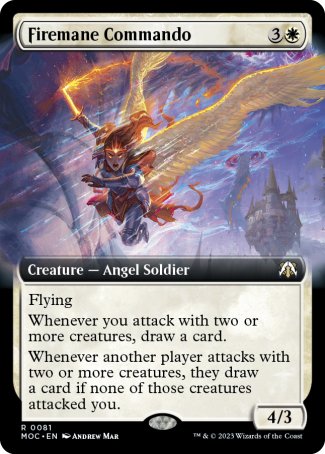 (081) Magic The Gathering Commander: March of the Machine: Extras Single: Firemane Commando Holo Rare