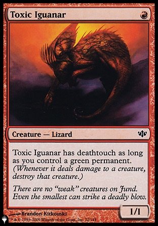 (072) Magic The Gathering The List Single: Toxic Iguanar  Common
