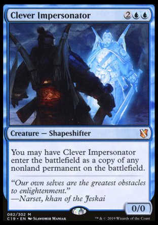 (082) Magic The Gathering Commander 2019 Single: Clever Impersonator  Mythic