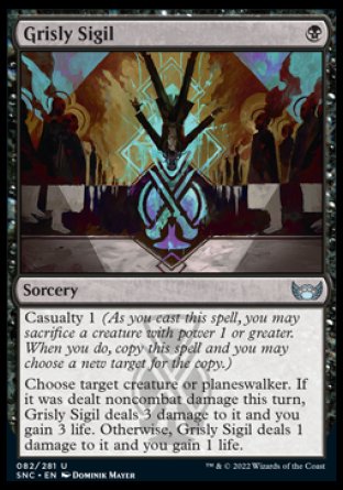 (082) Magic The Gathering Streets of New Capenna Single: Grisly Sigil  Uncommon