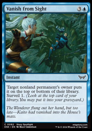 (082) Magic The Gathering Duskmourn: House of Horror Single: Vanish from Sight  Common