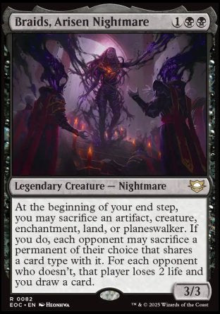 (082) Magic The Gathering Commander: Edge of Eternities Single: Braids, Arisen Nightmare  Rare