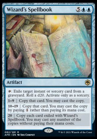 (082) Magic The Gathering Adventures in the Forgotten Realms Single: Wizard's Spellbook  Rare