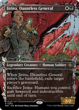 (082) Magic The Gathering March of the Machine: The Aftermath: Extras Single: Jirina, Dauntless General (V.1)  Rare
