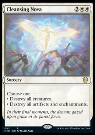 (082) Magic The Gathering Commander: Innistrad: Midnight Hunt Single: Cleansing Nova  Rare