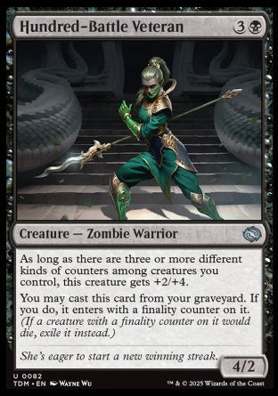 (082) Magic The Gathering Tarkir: Dragonstorm Single: Hundred-Battle Veteran Holo Uncommon