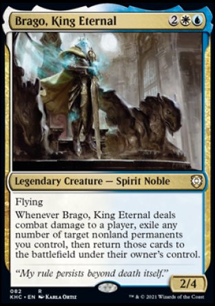 (082) Magic The Gathering Commander: Kaldheim Single: Brago, King Eternal  Rare