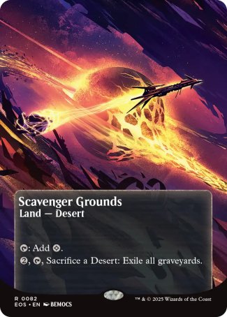 (082) Magic The Gathering Stellar Sights Single: Scavenger Grounds (V.2)  Rare