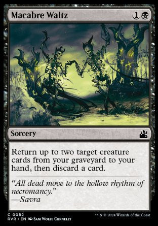 (082) Magic The Gathering Ravnica Remastered Single: Macabre Waltz  Common