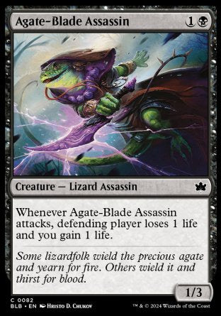 (082) Magic The Gathering Bloomburrow Single: Agate-Blade Assassin  Common