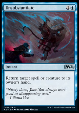 (082) Magic The Gathering Core 2021 Single: Unsubstantiate Holo Uncommon