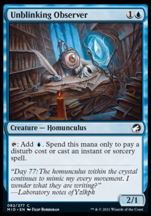(082) Magic The Gathering Innistrad: Midnight Hunt Single: Unblinking Observer  Common