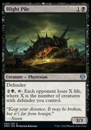 (082) Magic The Gathering Dominaria United Single: Blight Pile  Uncommon