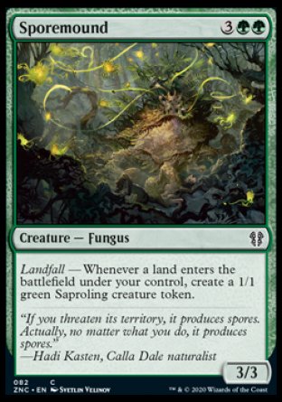 (082) Magic The Gathering Commander: Zendikar Rising Single: Sporemound  Common