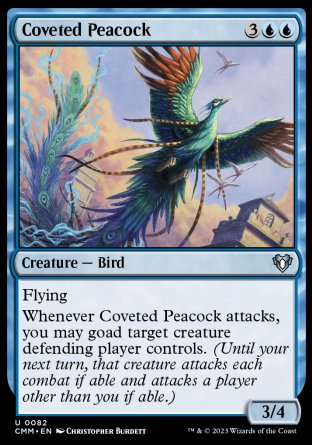 (082) Magic The Gathering Commander Masters Single: Coveted Peacock Holo Uncommon