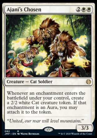 (082) Magic The Gathering Jumpstart Single: Ajani's Chosen  Rare