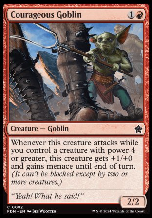 (082) Magic The Gathering Magic: The Gathering Foundations Single: Courageous Goblin  Common