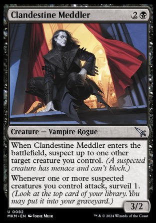 (082) Magic The Gathering Murders at Karlov Manor Single: Clandestine Meddler (V.1)  Uncommon