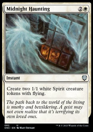 (082) Magic The Gathering Commander: Phyrexia: All Will Be One Single: Midnight Haunting  Uncommon