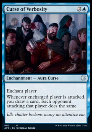 (082) Magic The Gathering Commander: Adventures in the Forgotten Realms Single: Curse of Verbosity  Uncommon