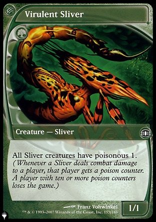 (155) Magic The Gathering The List Single: Virulent Sliver  Common