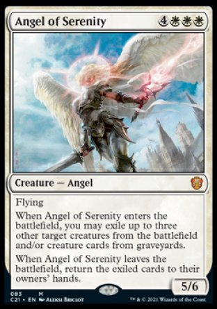 (083) Magic The Gathering Commander: Strixhaven Single: Angel of Serenity  Mythic