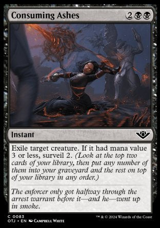 (083) Magic The Gathering Outlaws of Thunder Junction Single: Consuming Ashes  Holo Common