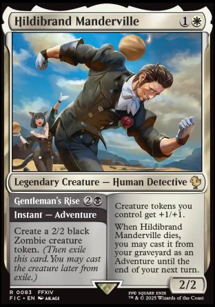 (083) Magic The Gathering Commander: Magic: The Gathering - FINAL FANTASY: Collector's Edition Single: Hildibrand Manderville // Gentleman's Rise Holo Rare