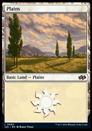 (083) Magic The Gathering Foundations Jumpstart Single: Plains (V.3)  Land