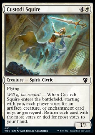 (083) Magic The Gathering Commander: Innistrad: Crimson Vow Single: Custodi Squire  Common