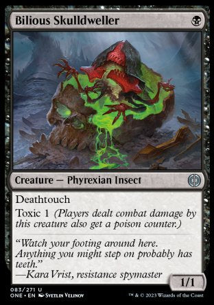 (083) Magic The Gathering Phyrexia: All Will Be One Single: Bilious Skulldweller Holo Uncommon