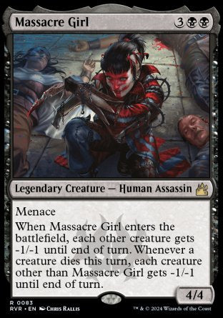 (083) Magic The Gathering Ravnica Remastered Single: Massacre Girl  Rare