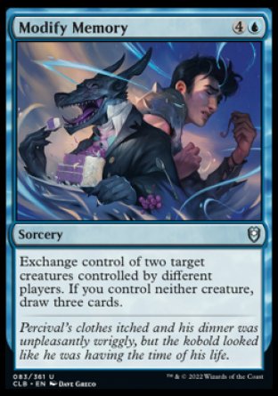 (083) Magic The Gathering Commander Legends: Battle for Baldur's Gate Single: Modify Memory  Uncommon