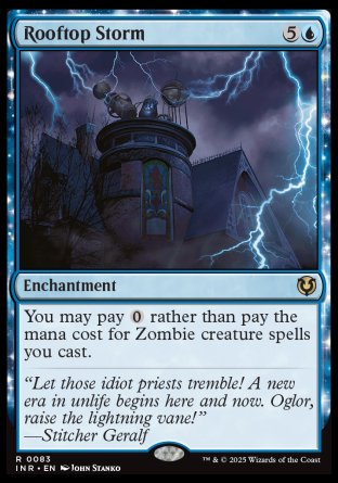 (083) Magic The Gathering Innistrad Remastered Single: Rooftop Storm Holo Rare