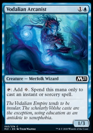 (083) Magic The Gathering Core 2021 Single: Vodalian Arcanist  Common