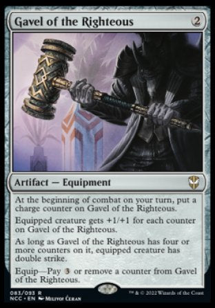 (083) Magic The Gathering Commander: Streets of New Capenna Single: Gavel of the Righteous  Rare