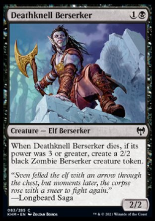 (083/285) Magic The Gathering Kaldheim Single: Deathknell Berserker Holo Common