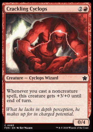 (083) Magic The Gathering Magic: The Gathering Foundations Single: Crackling Cyclops  Common
