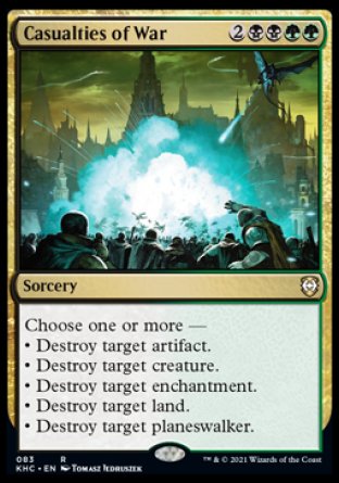 (083) Magic The Gathering Commander: Kaldheim Single: Casualties of War  Rare