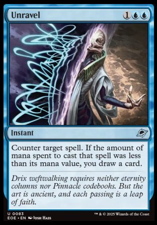 (083) Magic The Gathering Edge of Eternities Single: Unravel  Uncommon