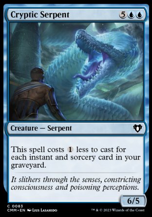 (083) Magic The Gathering Commander Masters Single: Cryptic Serpent  Common