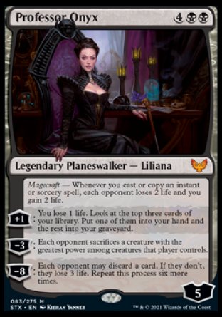 (083) Magic The Gathering Strixhaven: School of Mages Single: Professor Onyx  Mythic