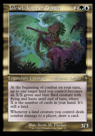 (083) Magic The Gathering March of the Machine: The Aftermath: Extras Single: Jolrael, Voice of Zhalfir (V.1) Holo Rare