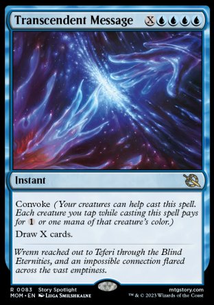 (083) Magic The Gathering March of the Machine Single: Transcendent Message Holo Rare