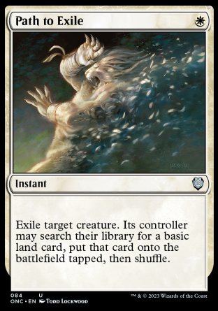 (084) Magic The Gathering Commander: Phyrexia: All Will Be One Single: Path to Exile  Uncommon