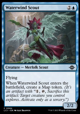 (084) Magic The Gathering The Lost Caverns of Ixalan Single: Waterwind Scout Holo Common