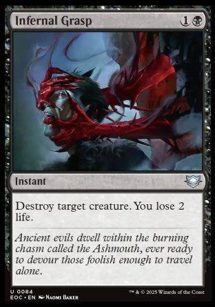 (084) Magic The Gathering Commander: Edge of Eternities Single: Infernal Grasp  Uncommon